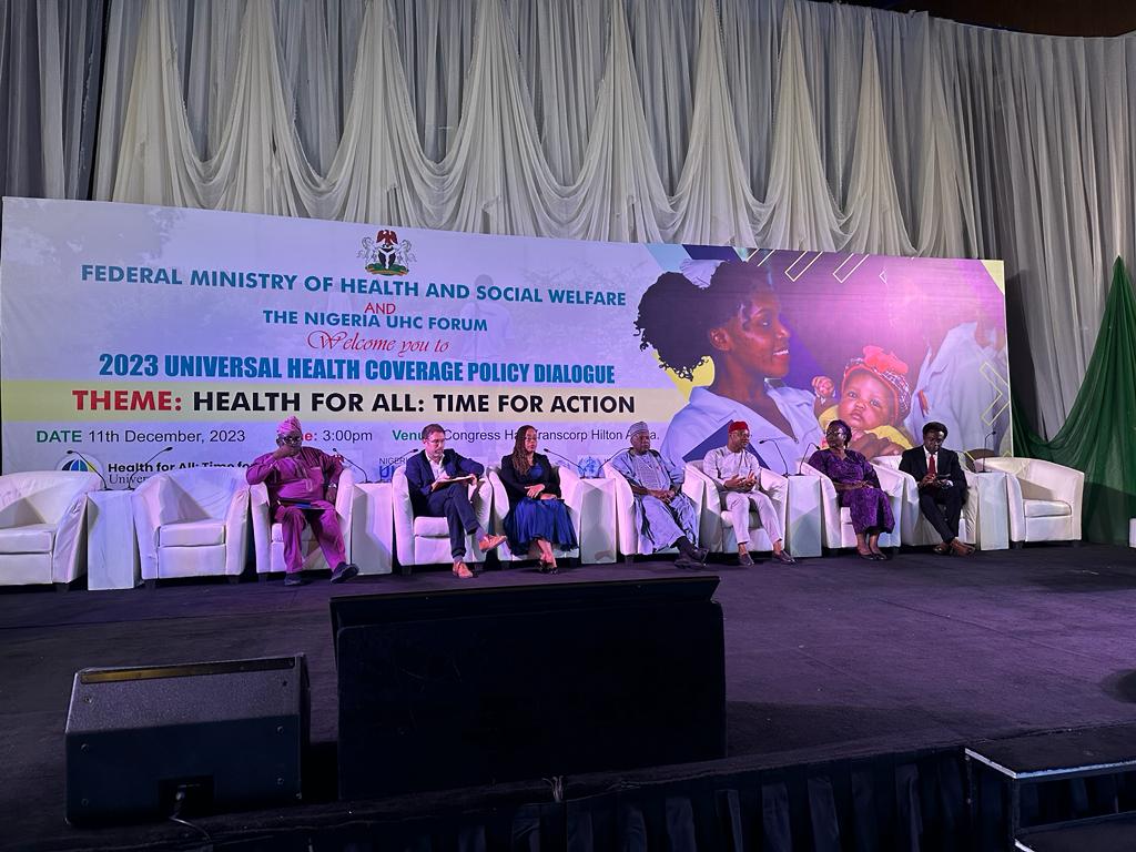 Members of the Forum participating in a lanel session during the 2023 UHC policy dialogue_01